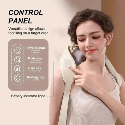 Neck and Shoulder Heating Massage Shawl with 6D Kneading OBA