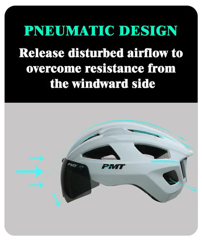 Ultralight Bicycle Helmet with Magnetic Windproof Lenses OBA