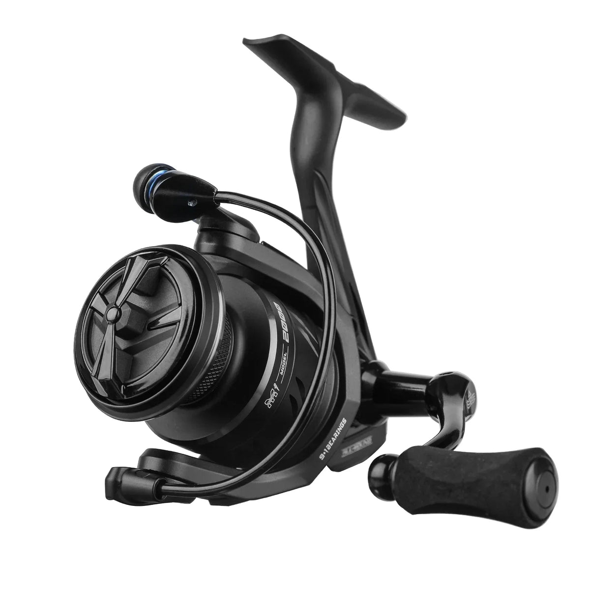 5000 Series Graphite Spinning Reel Left/Right Handed Black OBA